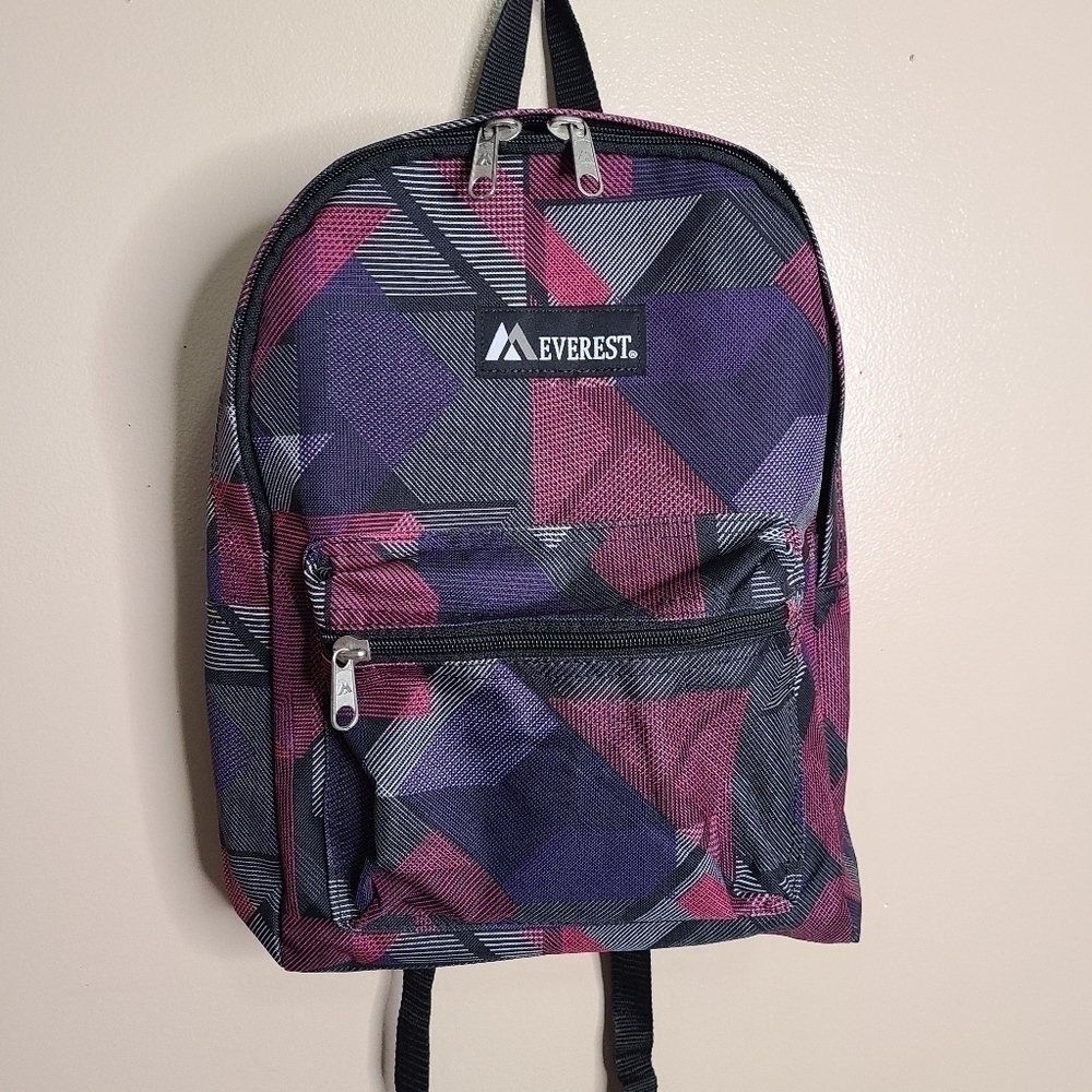 Everest Geometric Pink Purple Backpack
